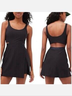 Outdoor Voices Court Dress Black Women's Small Tennis Golf Built In Shorts